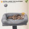 imageYITAHOME 708in Cat Tree Tower for Indoor Cats MultiLevel Cat Furniture with Scratching PostsCat Window Padded Plush PerchCozy BasketLadder for Kittens Pet Play House Light GrayLight Gray