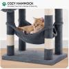 imageYITAHOME 708in Cat Tree Tower for Indoor Cats MultiLevel Cat Furniture with Scratching PostsCat Window Padded Plush PerchCozy BasketLadder for Kittens Pet Play House Light GrayDark Gray