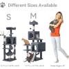 imageYITAHOME 708in Cat Tree Tower for Indoor Cats MultiLevel Cat Furniture with Scratching PostsCat Window Padded Plush PerchCozy BasketLadder for Kittens Pet Play House Light GrayDark Gray