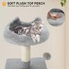 imageYITAHOME 708in Cat Tree Tower for Indoor Cats MultiLevel Cat Furniture with Scratching PostsCat Window Padded Plush PerchCozy BasketLadder for Kittens Pet Play House Light GrayLight Gray