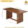 imageYITAHOME 708quot Large Farmhouse Dining Table for 6 to 8 People Rustic Style Wood Dinner Table Rectangular Dining Table for Kitchen Dining Room ampamp Living Room BrownRustic Brown