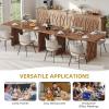 imageYITAHOME 708quot Large Farmhouse Dining Table for 6 to 8 People Rustic Style Wood Dinner Table Rectangular Dining Table for Kitchen Dining Room ampamp Living Room BrownRustic Brown