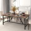 imageYITAHOME 708quot Large Kitchen Dining Room Table for 68 People Rustic Brown Farmhouse Industrial Wood Style Rectangle Apartment Dinning Room Dinette Tables for Eating Dinner