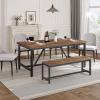 imageYITAHOME 708quot Large Kitchen Dining Room Table for 68 People Rustic Brown Farmhouse Industrial Wood Style Rectangle Apartment Dinning Room Dinette Tables for Eating Dinner