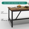 imageYITAHOME 708quot Large Kitchen Dining Room Table for 68 People Rustic Brown Farmhouse Industrial Wood Style Rectangle Apartment Dinning Room Dinette Tables for Eating Dinner