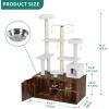 imageYITAHOME 71 Inch Cat Tree with Double Cat Litter Box Enclosure Litter Box Furniture Hidden for 2 Cats Litter Box Furniture with Cat Tower Condo Food Station and Large Platform Brown
