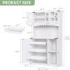 imageYITAHOME 71quot Kitchen Pantry Storage Cabinet with Microwave Stand Tall Farmhouse Kitchen Hutch with LED ampamp Power Outlet Freestanding Cupboard with Door and Shelves for Dining Room White OakWhite Oak