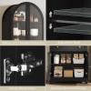 imageYITAHOME 71quot Tall Arched Kitchen Pantry Storage Cabinet with Glass Doors Drawers ampamp Adjustable Shelves Modern Farmhouse Wood Versatile Cupboard for Dining Room Living Room Bathroom WoodBlack