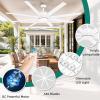 imageYITAHOME 72 Inch Ceiling Fans with Lights and Remote Control for Indoor Reversible Quiet DC Motor 8 Blades with 6 Speed Modern Ceiling Fans for Living Room WhiteWhite