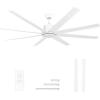 imageYITAHOME 72 Inch Ceiling Fans with Lights and Remote Control for Indoor Reversible Quiet DC Motor 8 Blades with 6 Speed Modern Ceiling Fans for Living Room WhiteWhite
