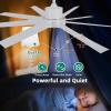 imageYITAHOME 72 Inch Ceiling Fans with Lights and Remote Control for Indoor Reversible Quiet DC Motor 8 Blades with 6 Speed Modern Ceiling Fans for Living Room WhiteWhite
