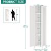 imageYITAHOME 72 Tall Bathroom Cabinet Freestanding Bathroom Storage Cabinets with 4 Doors and Adjustable Shelves and Drawer and 6 Side Shelves Modern Cupboard for Kitchen Pantry Living Room WhiteWhite