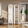 imageYITAHOME 72 Tall Bathroom Cabinet Freestanding Bathroom Storage Cabinets with 4 Doors and Adjustable Shelves and Drawer and 6 Side Shelves Modern Cupboard for Kitchen Pantry Living Room WhiteWhite
