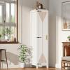 imageYITAHOME 72 Tall Bathroom Cabinet Freestanding Bathroom Storage Cabinets with 4 Doors and Adjustable Shelves and Drawer and 6 Side Shelves Modern Cupboard for Kitchen Pantry Living Room WhiteWhite