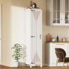 imageYITAHOME 72 Tall Bathroom Cabinet Freestanding Bathroom Storage Cabinets with 4 Doors and Adjustable Shelves and Drawer and 6 Side Shelves Modern Cupboard for Kitchen Pantry Living Room WhiteWhite