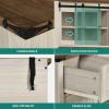 imageYITAHOME 72quot Farmhouse Bar Cabinet with Bottle Rack and Wine Glass Holder Large Kitchen Buffet with Shelves Wine Cabinet with 3 DrawersCoffee Bar Sideboard with LED Lights Off WhiteWalnut GrainOff Whitewalnut Grain