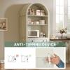 imageYITAHOME 73quot Arched Cabinet Kitchen Pantry Storage with Charging Station and Tabletop Farmhouse Versatile Cupboard with Drawer Shelves and Extra Door Racks for Kitchen Dining Room Retro WhiteRetro White