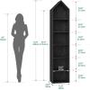 imageYITAHOME 73quot Tall Narrow Bookshelf Modern Open 5 Tier Bookcase Wooden Shelf Stand for Small Spaces Display Shelving Storage Rack for Bedroom Living Room Home Office Black