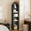 imageYITAHOME 73quot Tall Narrow Bookshelf Modern Open 5 Tier Bookcase Wooden Shelf Stand for Small Spaces Display Shelving Storage Rack for Bedroom Living Room Home Office Black