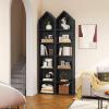 imageYITAHOME 73quot Tall Narrow Bookshelf Modern Open 5 Tier Bookcase Wooden Shelf Stand for Small Spaces Display Shelving Storage Rack for Bedroom Living Room Home Office Black