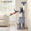 imageYITAHOME 75in Cat Tree Tower for Indoor Cats MultiLevel Cat Furniture with Scratching Posts Cat Caves Padded Perch Cozy Hammock Ladder and Plush Balls for Kittens Pet Play House Dark GrayLight Gray