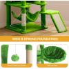 imageYITAHOME 75in Cat Tree Tower for Indoor Cats MultiLevel Cat Furniture with Scratching Posts Cat Caves Padded Perch Cozy Hammock Ladder and Plush Balls for Kittens Pet Play House Dark GrayGreen