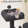 imageYITAHOME 75in Cat Tree Tower for Indoor Cats MultiLevel Cat Furniture with Scratching Posts Cat Caves Padded Perch Cozy Hammock Ladder and Plush Balls for Kittens Pet Play House Dark GrayDark Gray