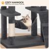 imageYITAHOME 75in Cat Tree Tower for Indoor Cats MultiLevel Cat Furniture with Scratching Posts Cat Caves Padded Perch Cozy Hammock Ladder and Plush Balls for Kittens Pet Play House Dark GrayDark Gray