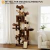 imageYITAHOME 75in Cat Tree Tower for Indoor Cats MultiLevel Cat Furniture with Scratching Posts Cat Caves Padded Perch Cozy Hammock Ladder and Plush Balls for Kittens Pet Play House Dark GrayBrown