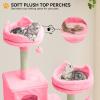 imageYITAHOME 75in Cat Tree Tower for Indoor Cats MultiLevel Cat Furniture with Scratching Posts Cat Caves Padded Perch Cozy Hammock Ladder and Plush Balls for Kittens Pet Play House Dark GrayPink