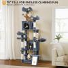 imageYITAHOME 75in Cat Tree Tower for Indoor Cats MultiLevel Cat Furniture with Scratching Posts Cat Caves Padded Perch Cozy Hammock Ladder and Plush Balls for Kittens Pet Play House Dark GrayDark Gray