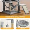 imageYITAHOME 75in Cat Tree Tower for Indoor Cats MultiLevel Cat Furniture with Scratching Posts Cat Caves Padded Perch Cozy Hammock Ladder and Plush Balls for Kittens Pet Play House Dark GrayLight Gray