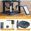 imageYITAHOME 75in Cat Tree Tower for Indoor Cats MultiLevel Cat Furniture with Scratching Posts Cat Caves Padded Perch Cozy Hammock Ladder and Plush Balls for Kittens Pet Play House Dark GrayDark Gray