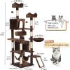 imageYITAHOME 75in Cat Tree Tower for Indoor Cats MultiLevel Cat Furniture with Scratching Posts Cat Caves Padded Perch Cozy Hammock Ladder and Plush Balls for Kittens Pet Play House Dark GrayBlack