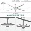 imageYITAHOME 96 Inch Industrial Ceiling Fan with Lights Large Ceiling Fan with 7 Reversible Aluminum Blades 3 Downrods 6Speed Remote Control Home or Commercial Fan for PorchGarageShop BlackNickel