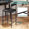 imageYITAHOME Bar Stools Set of 2 Tall Kitchen Island Stools 2618quot Modern Bar Chair with Upholstered Back and Footrest Barstool Chairs for Dining Room Kitchen Living Room Apartment Black SeatBlack