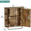 imageYITAHOME Bathroom Cabinet Medicine Cabinet Organizer Wall Mounted Cabinet with Mirror Door and Removable Shelf for Bathroom Living Room Laundry Bedroom Purplish BlueBrown