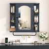 imageYITAHOME Bathroom Cabinet Medicine Cabinet Organizer Wall Mounted Cabinet with Mirror Door and Removable Shelf for Bathroom Living Room Laundry Bedroom Purplish BluePurplish Blue