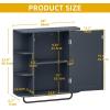 imageYITAHOME Bathroom Cabinet Medicine Cabinet Organizer Wall Mounted Cabinet with Mirror Door and Removable Shelf for Bathroom Living Room Laundry Bedroom Purplish BluePurplish Blue