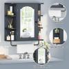 imageYITAHOME Bathroom Cabinet Medicine Cabinet Organizer Wall Mounted Cabinet with Mirror Door and Removable Shelf for Bathroom Living Room Laundry Bedroom Purplish BluePurplish Blue