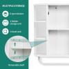 imageYITAHOME Bathroom Cabinet Medicine Cabinet Organizer Wall Mounted Cabinet with Mirror Door and Removable Shelf for Bathroom Living Room Laundry Bedroom Purplish BlueWhite