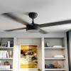 imageYITAHOME Black Ceiling Fans with Light and Remote 52 Inch Gold Dimmable Fanlight for Indoor 6 Modes with Stepless Color Temperature Memory FunctionBlack
