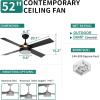 imageYITAHOME Black Ceiling Fans with Light and Remote 52 Inch Gold Dimmable Fanlight for Indoor 6 Modes with Stepless Color Temperature Memory FunctionBlack Gold