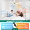 imageYITAHOME Black Ceiling Fans with Light and Remote 52 Inch Gold Dimmable Fanlight for Indoor 6 Modes with Stepless Color Temperature Memory FunctionWhite Gold