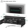 imageYITAHOME Black TV Stand for Living Room with Height Adjustable Mount Modern TV Stand for 7065 Inch TV LED Entertainment Center with Storage Media Console Cabinet BlackBlack