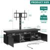 imageYITAHOME Black TV Stand for Living Room with Height Adjustable Mount Modern TV Stand for 7065 Inch TV LED Entertainment Center with Storage Media Console Cabinet BlackBlack
