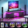 imageYITAHOME Black TV Stand for Living Room with Height Adjustable Mount Modern TV Stand for 7065 Inch TV LED Entertainment Center with Storage Media Console Cabinet BlackBlack