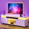 imageYITAHOME Black TV Stand for Living Room with Height Adjustable Mount Modern TV Stand for 7065 Inch TV LED Entertainment Center with Storage Media Console Cabinet BlackWhite