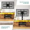 imageYITAHOME Black TV Stand for Living Room with Height Adjustable Mount Modern TV Stand for 7065 Inch TV LED Entertainment Center with Storage Media Console Cabinet BlackRustic Brown