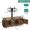 imageYITAHOME Black TV Stand for Living Room with Height Adjustable Mount Modern TV Stand for 7065 Inch TV LED Entertainment Center with Storage Media Console Cabinet BlackRustic Brown